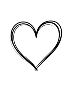heart clipart black and white 9