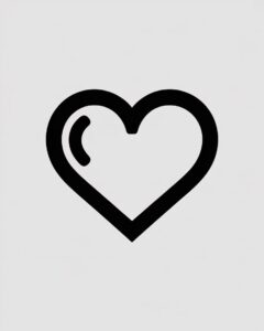 heart outline clipart 11