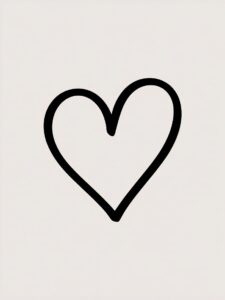 heart outline clipart 13