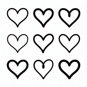 heart outline clipart 13