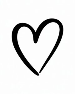 heart outline clipart 14