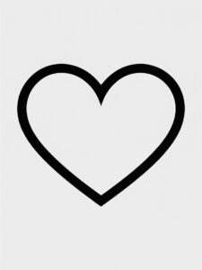 heart outline clipart 3