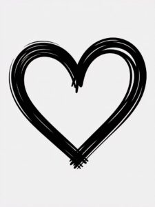 heart outline clipart 4