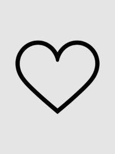 heart outline clipart 4