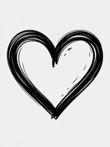 heart outline clipart 5