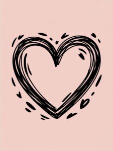 heart outline clipart 6