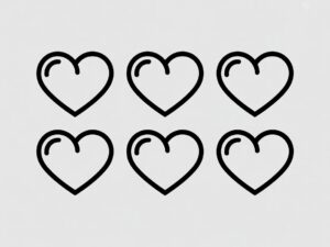 heart outline clipart 8