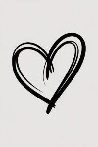 heart outline clipart 9