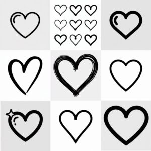heart outline clipart feature
