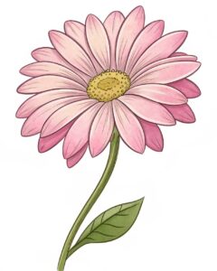 pink flower clipart 10