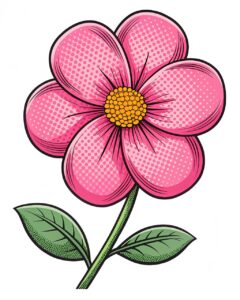 pink flower clipart 12