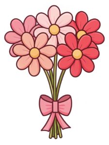 pink flower clipart 13