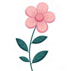 pink flower clipart 15