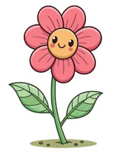 pink flower clipart 2