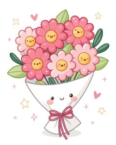 pink flower clipart 3