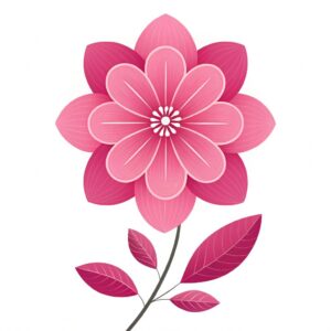 pink flower clipart 6