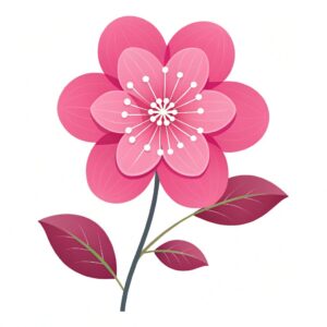 pink flower clipart 7