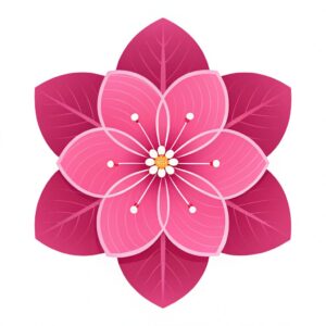 pink flower clipart 8