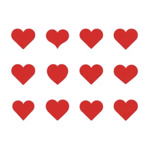 red heart clipart 4