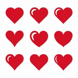 red heart clipart 6