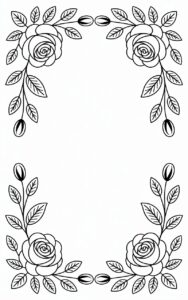 simple flower clipart black and white 6