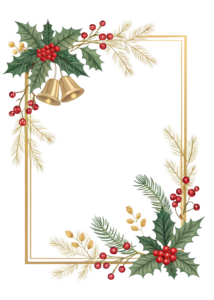 transparent christmas border clipart 6