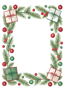 transparent christmas border clipart 9
