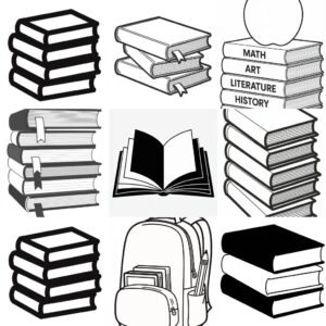 Book Clipart Black and White feature