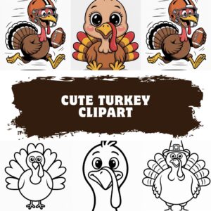 Cute Turkey Clipart feature