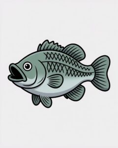 bass fish clipart 7