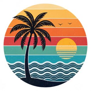 beach sunset clipart 6