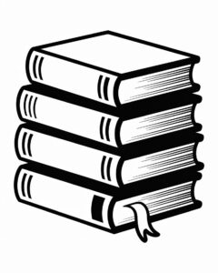 book clipart black and white 11