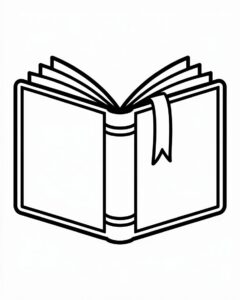 book clipart black and white 13