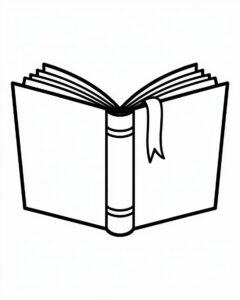 book clipart black and white 14
