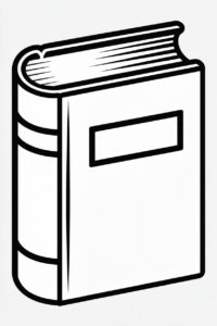 book clipart black and white 16