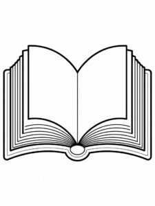 book clipart black and white 4