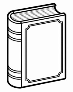 book clipart black and white 6