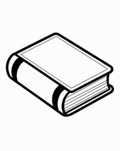 book clipart black and white 7