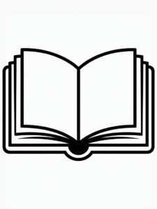 book clipart black and white 8