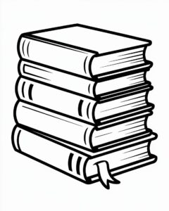 book clipart black and white 9