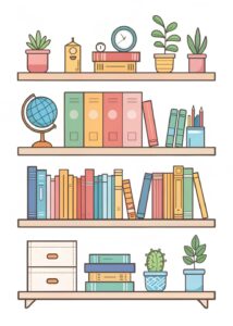 bookshelf clipart 2