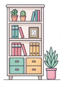 bookshelf clipart 4