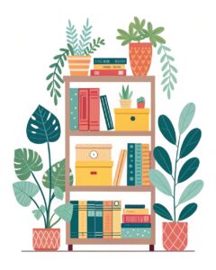 bookshelf clipart 6