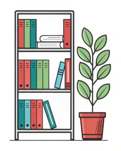 bookshelf clipart 7