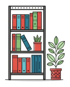 bookshelf clipart 8