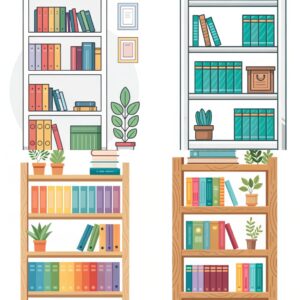 bookshelf clipart feature