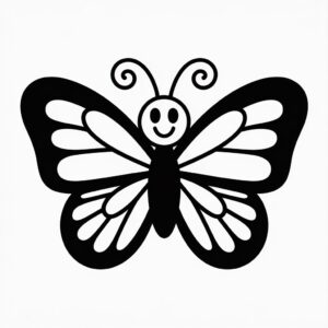 butterfly clipart black and white 1 1