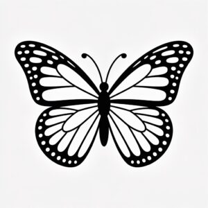 butterfly clipart black and white 10