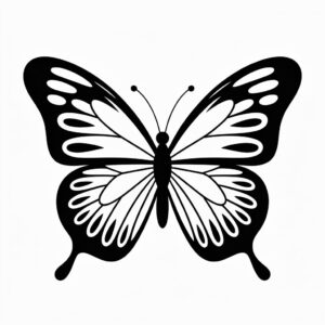 butterfly clipart black and white 11 1