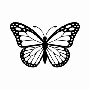 butterfly clipart black and white 11
